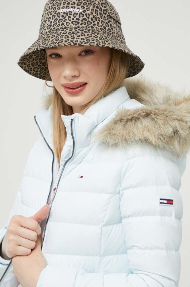 Пухова куртка Tommy Jeans жіноча зимова колір блакитний (3302478)