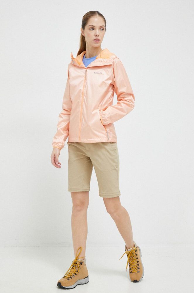 Дощовик Columbia Ulica Jacket жіноча колір помаранчевий перехідна 1718001-031