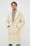 Пальто United Colors of Benetton чоловічий колір бежевий перехідний