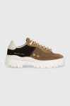 Замшеві кросівки Filling Pieces Court Serrated Topaz колір коричневий 71633831933