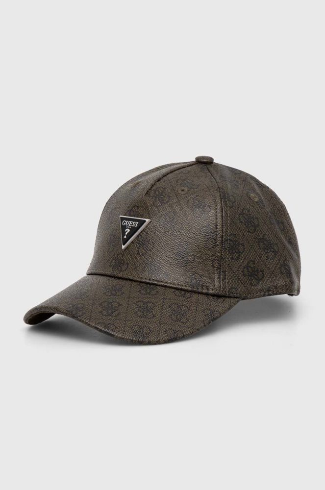 Шапка Guess колір зелений візерунок