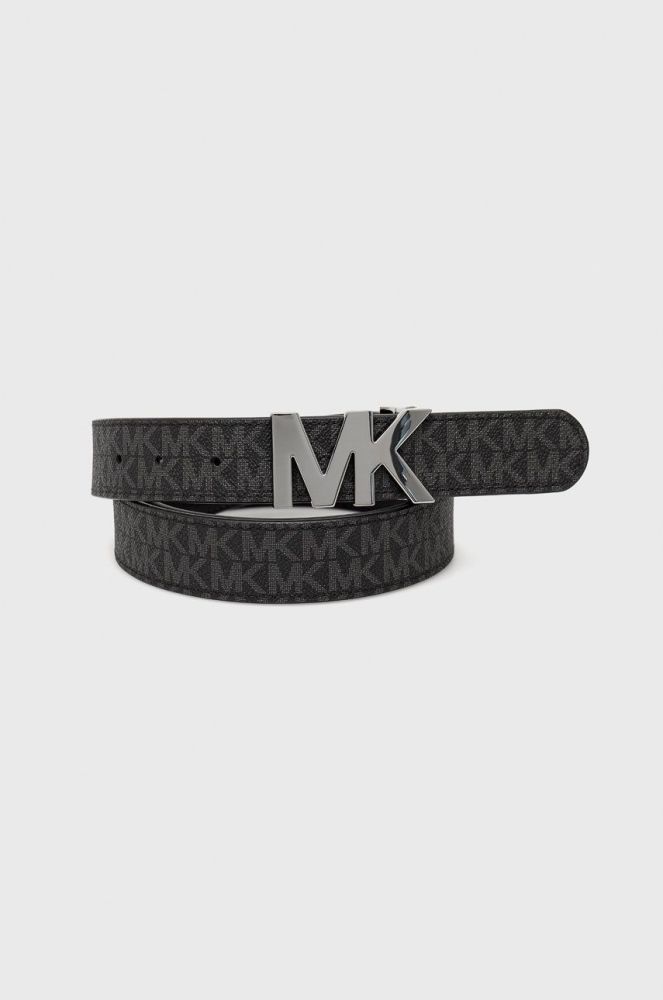 Двосторонній шкіряний ремінь Michael Kors чоловічий колір чорний (2653028)
