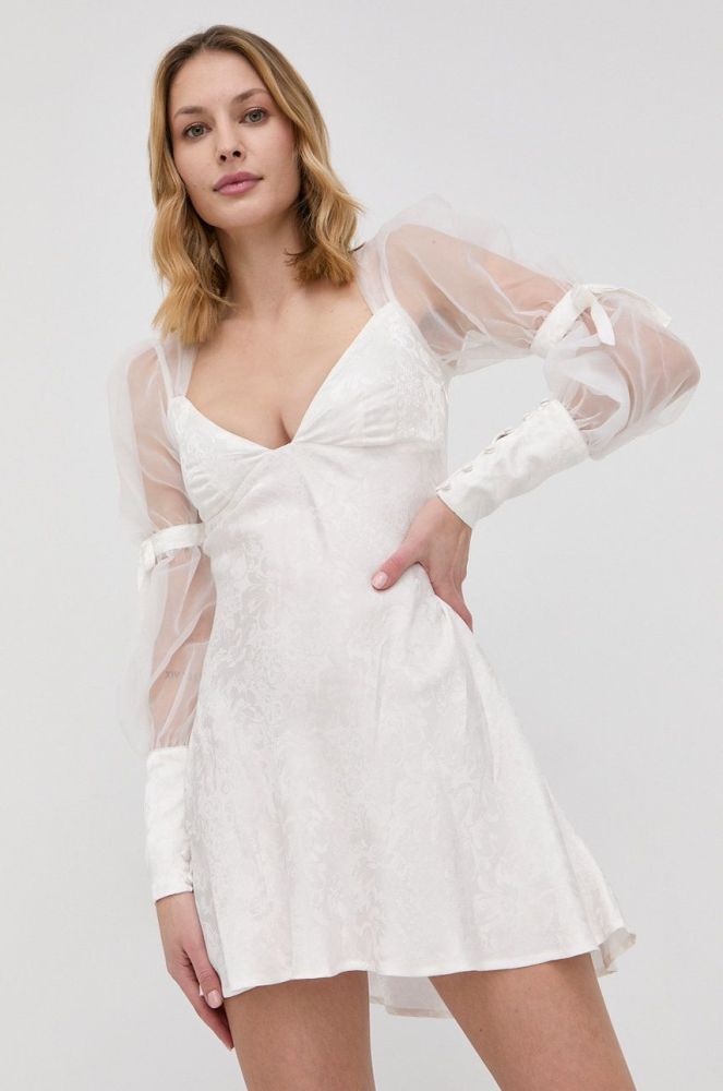 Сукня For Love & Lemons колір білий mini розкльошена (2001296)