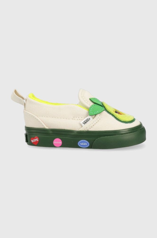Дитячі кеди Vans Slip On V Cado GARDE колір бежевий