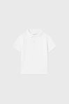 Дитяча бавовняна футболка поло Mayoral колір білий однотонний (2947436)