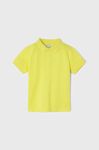 Дитяче бавовняне поло Mayoral колір жовтий однотонний (2931626)